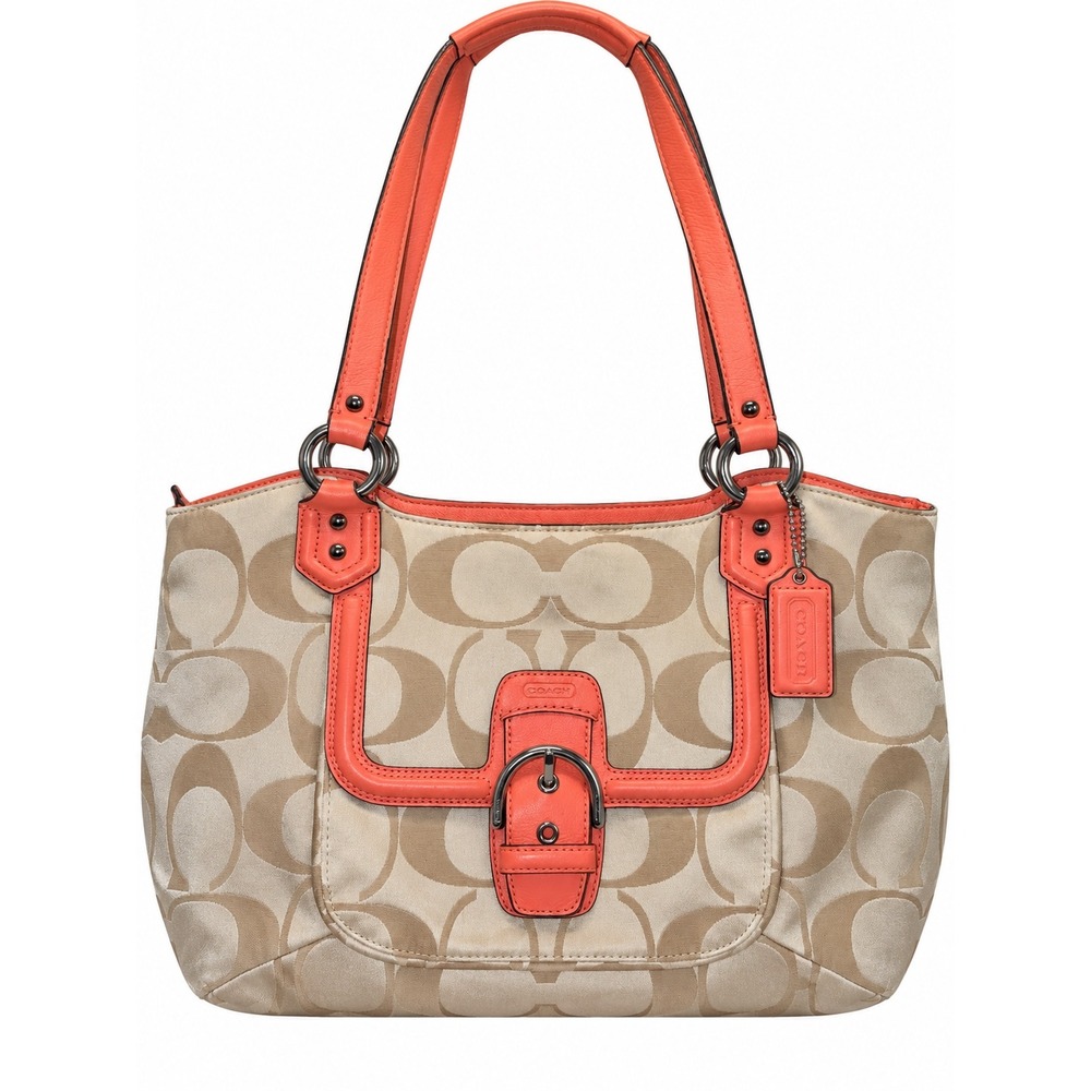Coach Signature Coral SoHo Buckle Tote Bag 2013